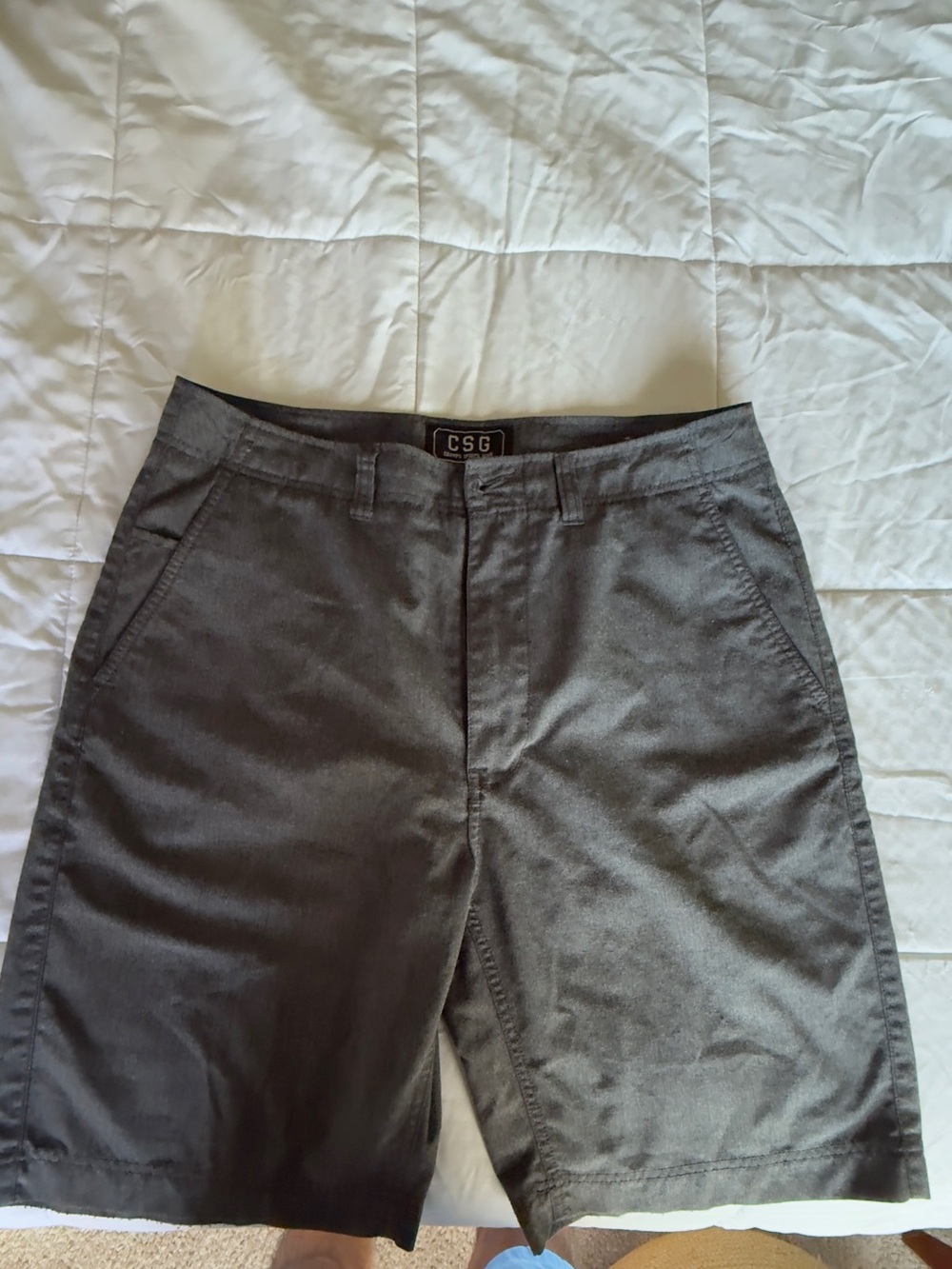 CSG Men's Gray Chino Shorts - Classic Casual Fit